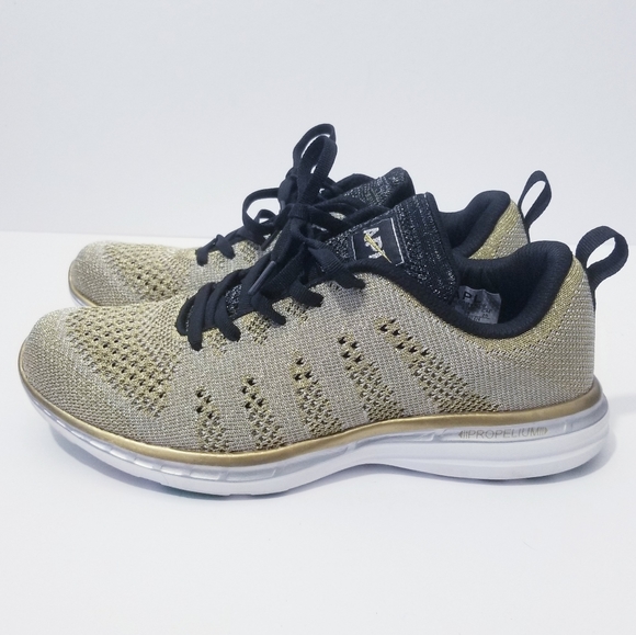 APL TechLoom Pro Shoes Size 8 Gold EUC - Picture 3 of 11